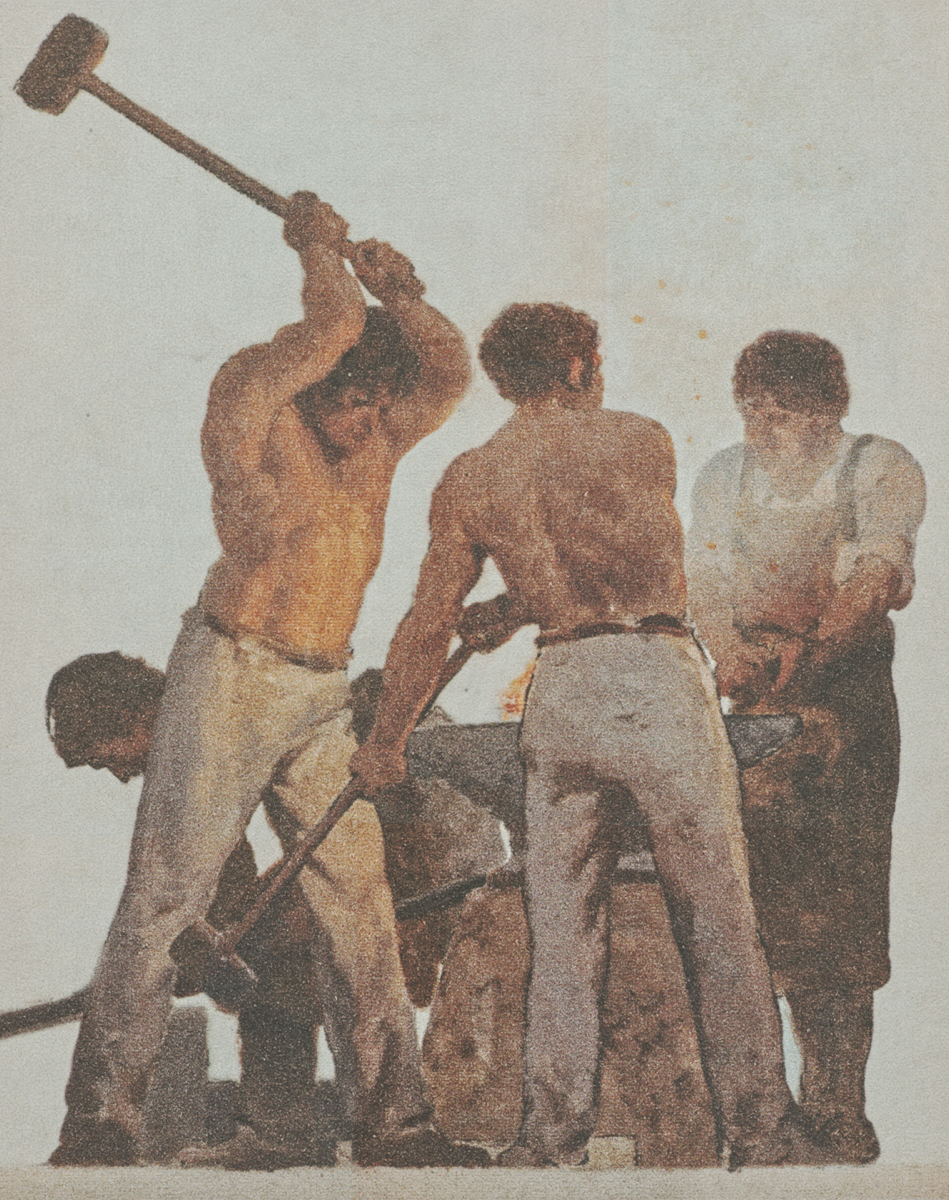 A group of hammering men, 2022, Archival pigment print, Dimension Variable